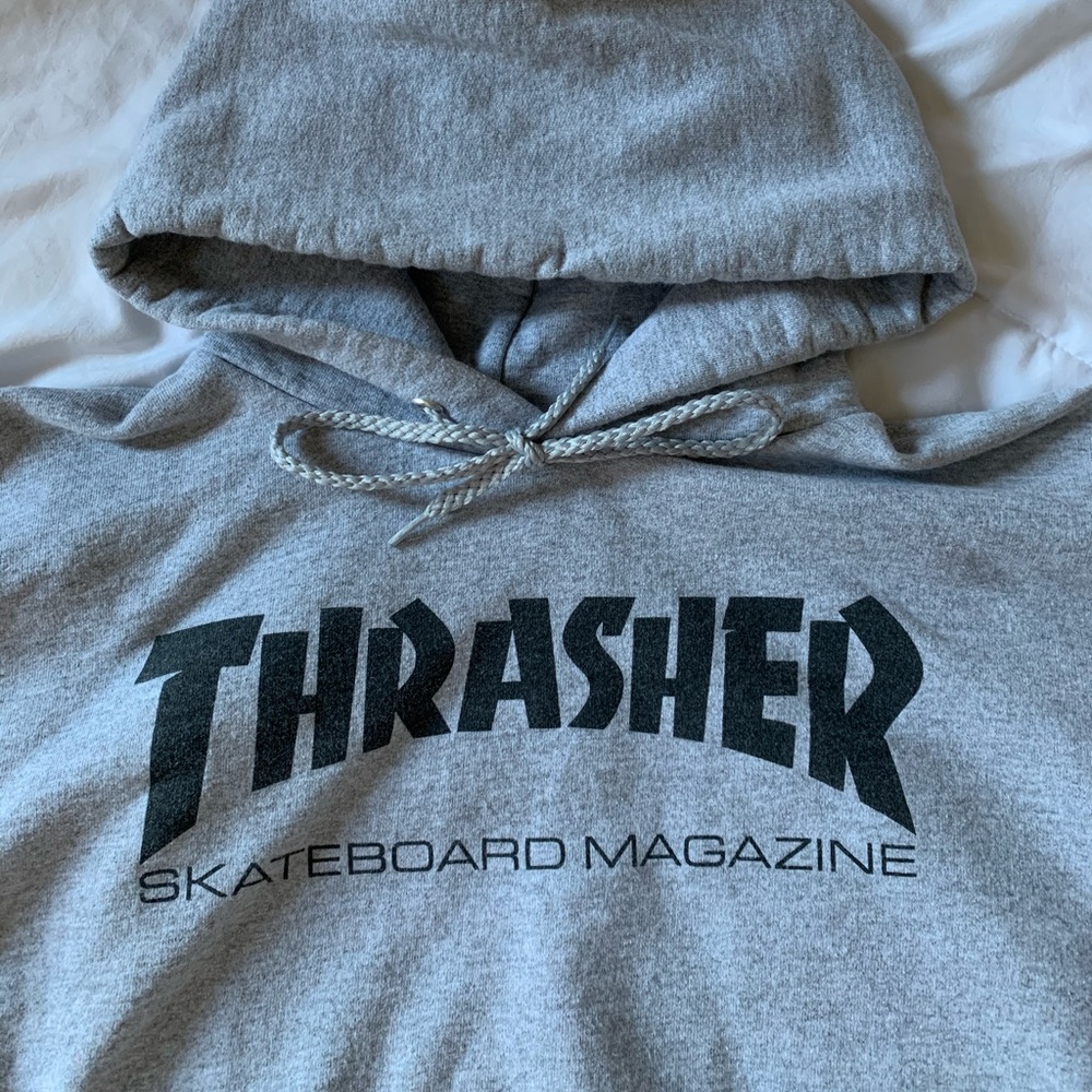 grey thrasher hoodie